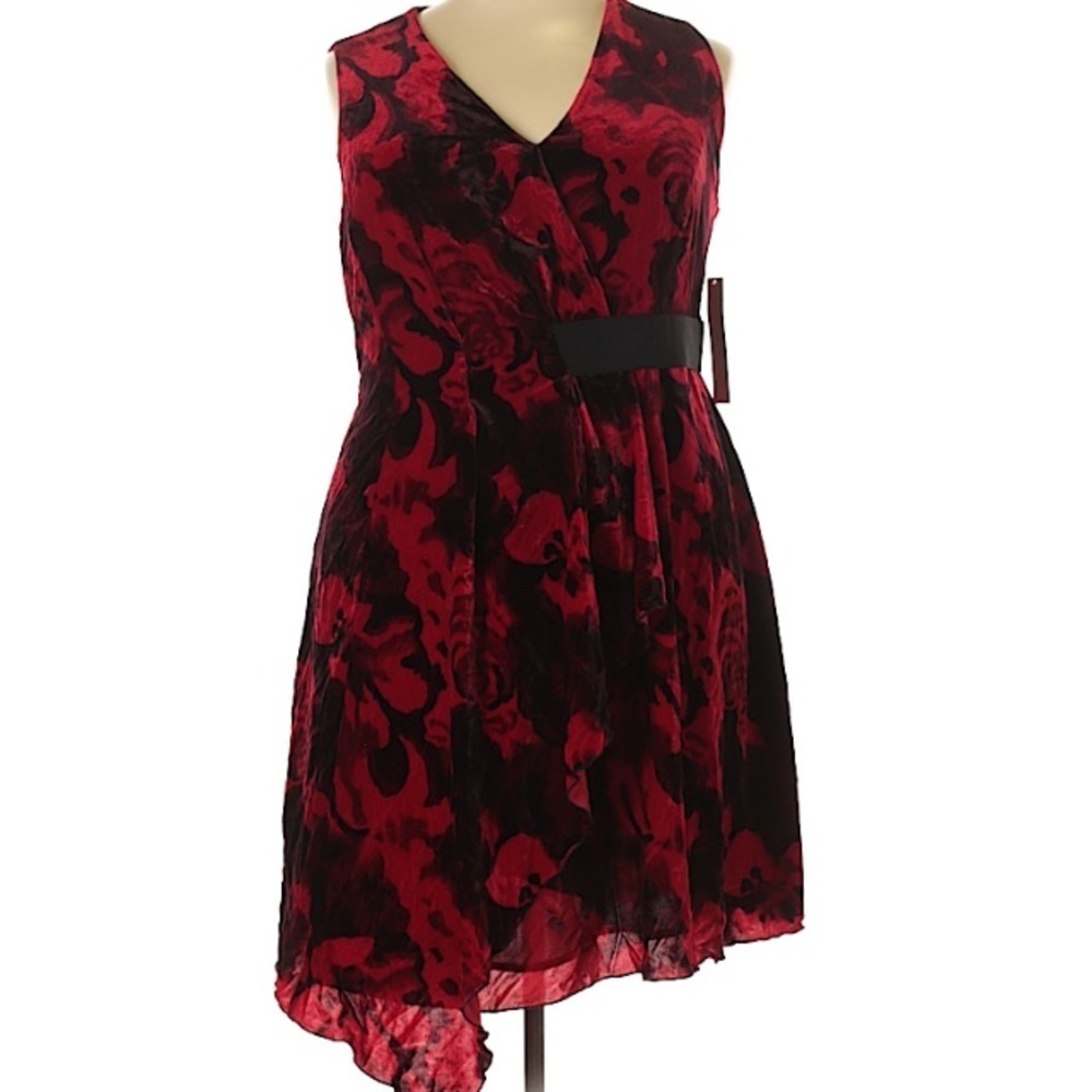 Racheal Roy red dress